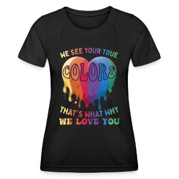 LGBT Parents Family Pride Month - Women's Functional T-Shirt - black - Front - AI Model Female 172 light (172cm)