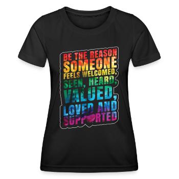 LGBT Quote - Women's Functional T-Shirt - black - Front - AI Model Female 172 light (172cm)