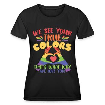 Heart LGBT Family - Women's Functional T-Shirt - black - Front - AI Model Female 172 light (172cm)