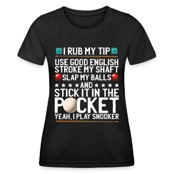 Billardspieler Snooker Geschenk - Frauen Funktions-T-Shirt - Schwarz - Vorne - AI Model Female 172 light (172cm)