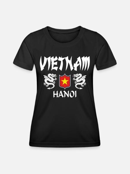 Vietnam - Frauen Funktions-T-Shirt - Schwarz