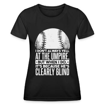 Lustiger Baseballspieler Papa - Frauen Funktions-T-Shirt - Schwarz - Vorne - AI Model Female 172 light (172cm)