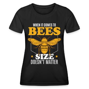 Quand il s’agit d’abeilles, la taille n’a pas d’importance - T-shirt sport Femme - noir - Devant - AI Model Female 172 light (172cm)