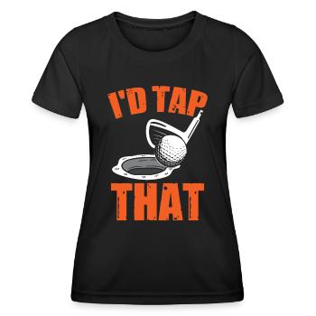 Ich würde das Golfen Golf lustig nennen - Frauen Funktions-T-Shirt - Schwarz - Vorne - AI Model Female 172 light (172cm)