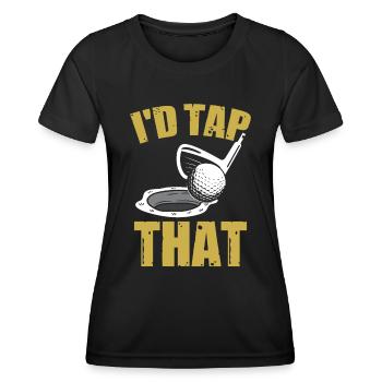Funny Golf Player Golfer - Women's Functional T-Shirt - black - Front - AI Model Female 172 light (172cm)