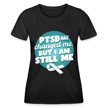 PTSD Awareness Tees - Women's Functional T-Shirt - black - Front - AI Model Female 172 light (172cm)