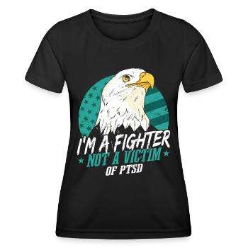 I Am A Fighter | PTSD Awareness | PTSD Warrior - Women's Functional T-Shirt - black - Front - AI Model Female 172 light (172cm)