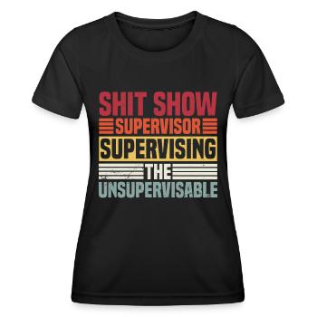Supervising The Unsupervisable - Women's Functional T-Shirt - black - Front - AI Model Female 172 light (172cm)