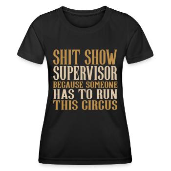 Chaos Witz Humor Lustig - Frauen Funktions-T-Shirt - Schwarz - Vorne - AI Model Female 172 light (172cm)