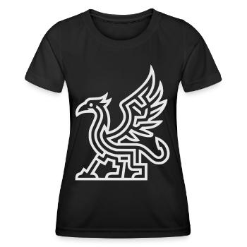 Symbole nordique mystique – Griffon ailé - T-shirt sport Femme - noir - Devant - AI Model Female 172 light (172cm)
