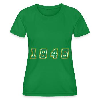 Numéro de l’année 1945 - T-shirt sport Femme - vert - Devant - AI Model Female 172 dark (172cm)