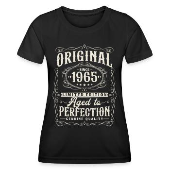 Original 1965 Jahrgang geboren Vintage Geburtstag - Frauen Funktions-T-Shirt - Schwarz - Vorne - AI Model Female 172 light (172cm)