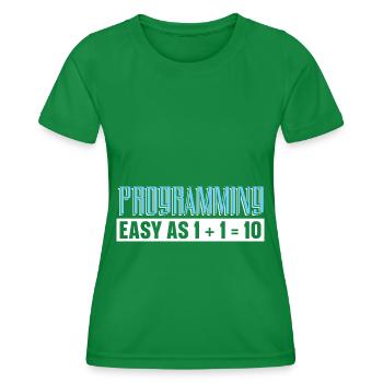 Programmer Coder Software Developer - Women's Functional T-Shirt - kelly green - Front - AI Model Female 172 dark (172cm)
