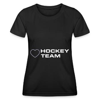 Hockey Team Heart - Women's Functional T-Shirt - black - Front - AI Model Female 172 light (172cm)