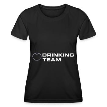 Drinking Team Herz - Frauen Funktions-T-Shirt - Schwarz - Vorne - AI Model Female 172 light (172cm)