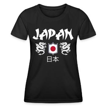 Japan - Frauen Funktions-T-Shirt - Schwarz - Vorne - AI Model Female 172 light (172cm)
