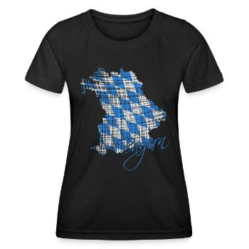 Bayern, Oberbayern, Geschenk für Bayern, Bavaria - Frauen Funktions-T-Shirt - Schwarz - Vorne - AI Model Female 172 light (172cm)