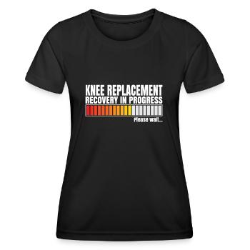 Knee Replacement Surgery Recovery In Progress - Women's Functional T-Shirt - black - Front - AI Model Female 172 light (172cm)