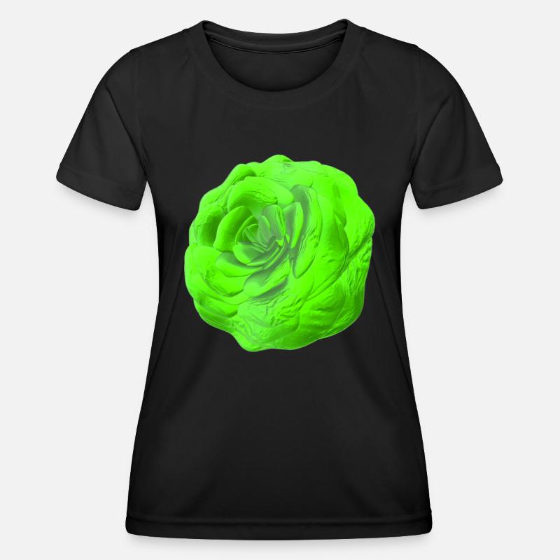 Rose Green - Women's Functional T-Shirt - black