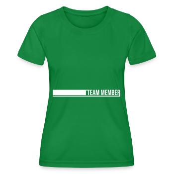 Membres de l’équipe - T-shirt sport Femme - vert - Devant - AI Model Female 172 dark (172cm)