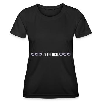 Petri Heil herzchen Fischen - Frauen Funktions-T-Shirt - Schwarz - Vorne - AI Model Female 172 light (172cm)