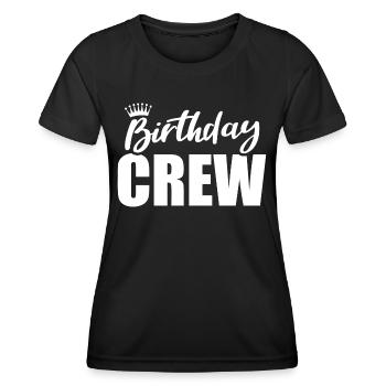 Équipe d’anniversaire ou équipe Équipe de fête d’anniversaire - T-shirt sport Femme - noir - Devant - AI Model Female 172 light (172cm)