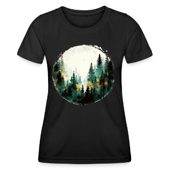 Forest - Women's Functional T-Shirt - black - Front - AI Model Female 172 light (172cm)