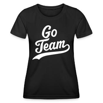 Équipe Go - T-shirt sport Femme - noir - Devant - AI Model Female 172 light (172cm)