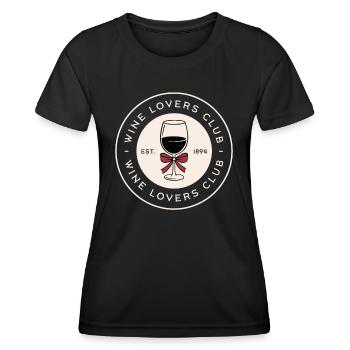 Club der Weinliebhaber - Frauen Funktions-T-Shirt - Schwarz - Vorne - AI Model Female 172 light (172cm)