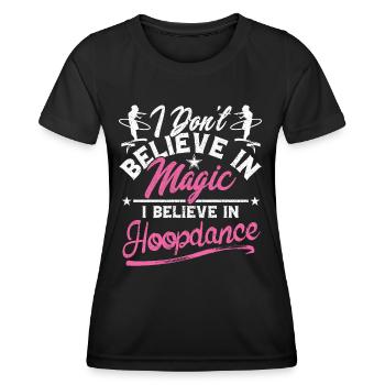 Hulahoop Hoop Dance Hooping Huller Hula Hupp - Frauen Funktions-T-Shirt - Schwarz - Vorne - AI Model Female 172 light (172cm)