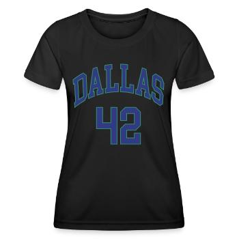 Dallas 42 - T-shirt sport Femme - noir - Devant - AI Model Female 172 light (172cm)
