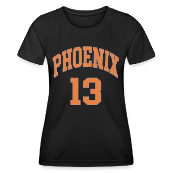 Phoenix 13 - Frauen Funktions-T-Shirt - Schwarz - Vorne - AI Model Female 172 light (172cm)
