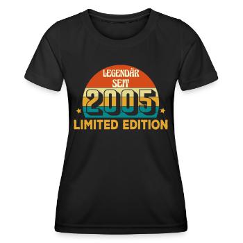 Legendär Seit 2005 Limited Edition geboren in 2005 - Frauen Funktions-T-Shirt - Schwarz - Vorne - AI Model Female 172 light (172cm)
