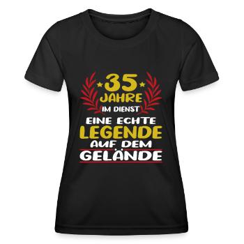 35 Jähriges Dienstjubiläum Firmenjubiläum - Frauen Funktions-T-Shirt - Schwarz - Vorne - AI Model Female 172 light (172cm)