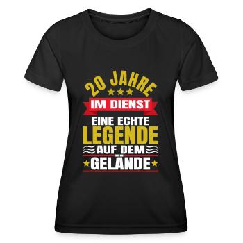 20 Jähriges Dienstjubiläum Firmenjubiläum - Frauen Funktions-T-Shirt - Schwarz - Vorne - AI Model Female 172 light (172cm)