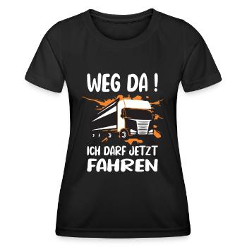 LKW Führerschein Bestanden Weg Da! Geschenk - Frauen Funktions-T-Shirt - Schwarz - Vorne - AI Model Female 172 light (172cm)