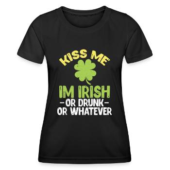 St Patricks Day - T-shirt sport Femme - noir - Devant - AI Model Female 172 light (172cm)