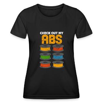 3d Drucker - Frauen Funktions-T-Shirt - Schwarz - Vorne - AI Model Female 172 light (172cm)