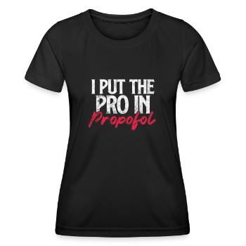 Anesthésie anesthésiste médecin médecin cadeau - T-shirt sport Femme - noir - Devant - AI Model Female 172 light (172cm)