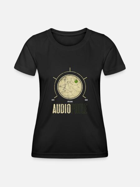 Audiophil - Frauen Funktions-T-Shirt - Schwarz