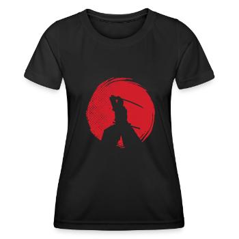 Aikido - Frauen Funktions-T-Shirt - Schwarz - Vorne - AI Model Female 172 light (172cm)