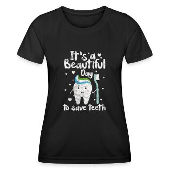 Zahnarzt - Frauen Funktions-T-Shirt - Schwarz - Vorne - AI Model Female 172 light (172cm)