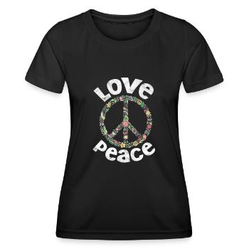 Hippie - T-shirt sport Femme - noir - Devant - AI Model Female 172 light (172cm)
