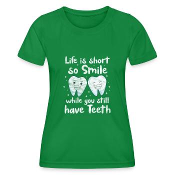 Dentiste - T-shirt sport Femme - vert - Devant - AI Model Female 172 dark (172cm)