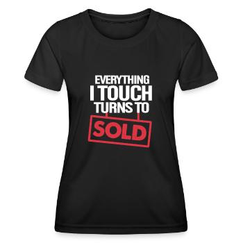 Real Estate Agent Real Estate Agent Gift - Women's Functional T-Shirt - black - Front - AI Model Female 172 light (172cm)