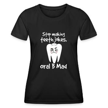 Dentiste Dentiste Dentiste Dentist Dents Cadeau - T-shirt sport Femme - noir - Devant - AI Model Female 172 light (172cm)