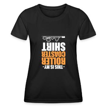 Achterbahn - Frauen Funktions-T-Shirt - Schwarz - Vorne - AI Model Female 172 light (172cm)