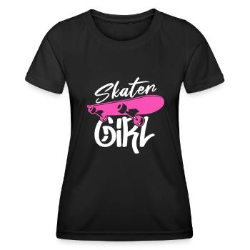 Skater Girl Skateboard Skate Skater Cadeau - T-shirt sport Femme - noir - Devant - AI Model Female 172 light (172cm)
