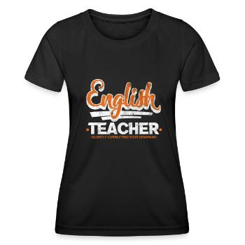 Englisch Lehrer - Frauen Funktions-T-Shirt - Schwarz - Vorne - AI Model Female 172 light (172cm)
