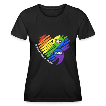 Santé mentale Cadeau en santé mentale - T-shirt sport Femme - noir - Devant - AI Model Female 172 light (172cm)